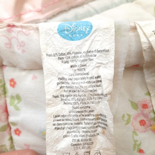 Disney Baby Blanket Princess Castle pink satin Quilt Comforter Little Dreamer - Picture 7 of 10