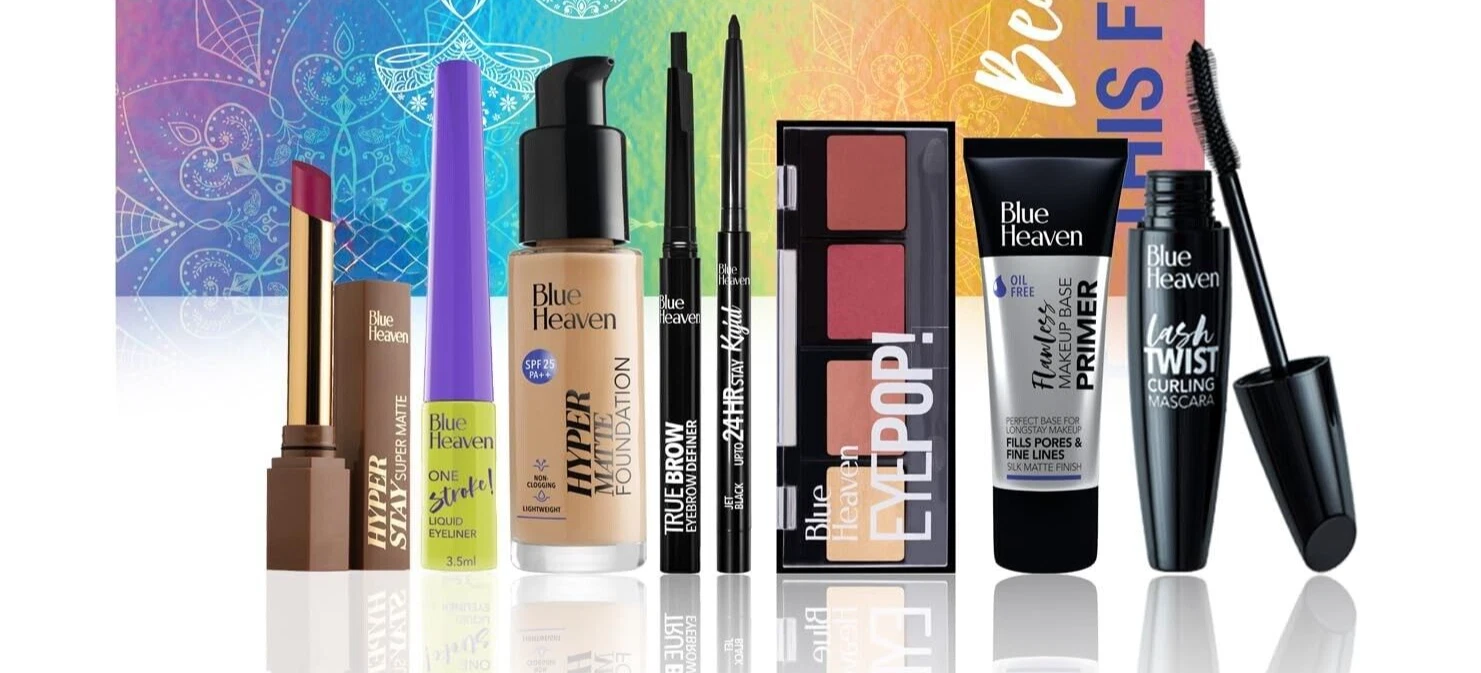 Azul Cielo Festivo Kit Maquillaje para Mujer,Medio Tono Combo,Pack De 8 ,32.1g