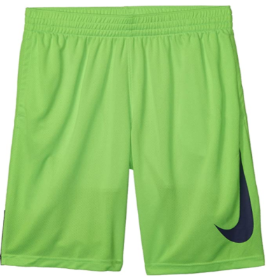NEW Nike Boys Boy's Dry Short High Brand Read Electric Green Size