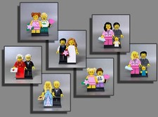 LEGO® - Figuren City - Brautpaar Trauzeugen Eltern Kinder Hochzeit Familie