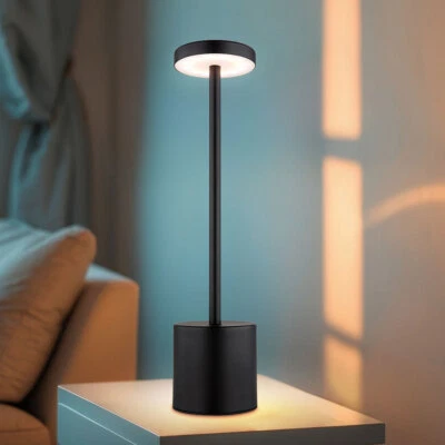 Tischlampe Tischleuchte Wohnzimmerleuchte LED Touchdimmer schwarz CCT H 34 cm - Bild 1 von 4