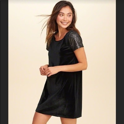 hollister velvet dress