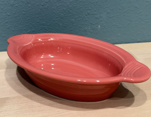 Fiesta Ware HLC Flamingo Oval Individual Casserole Baking Serving Dish Bowl - Picture 5 of 7