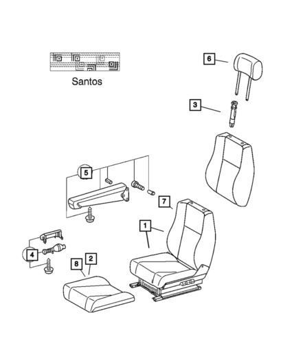 Respaldo de asiento del lado del conductor para Dodge Sprinter 2500 2006 (P/N 5133251AA)