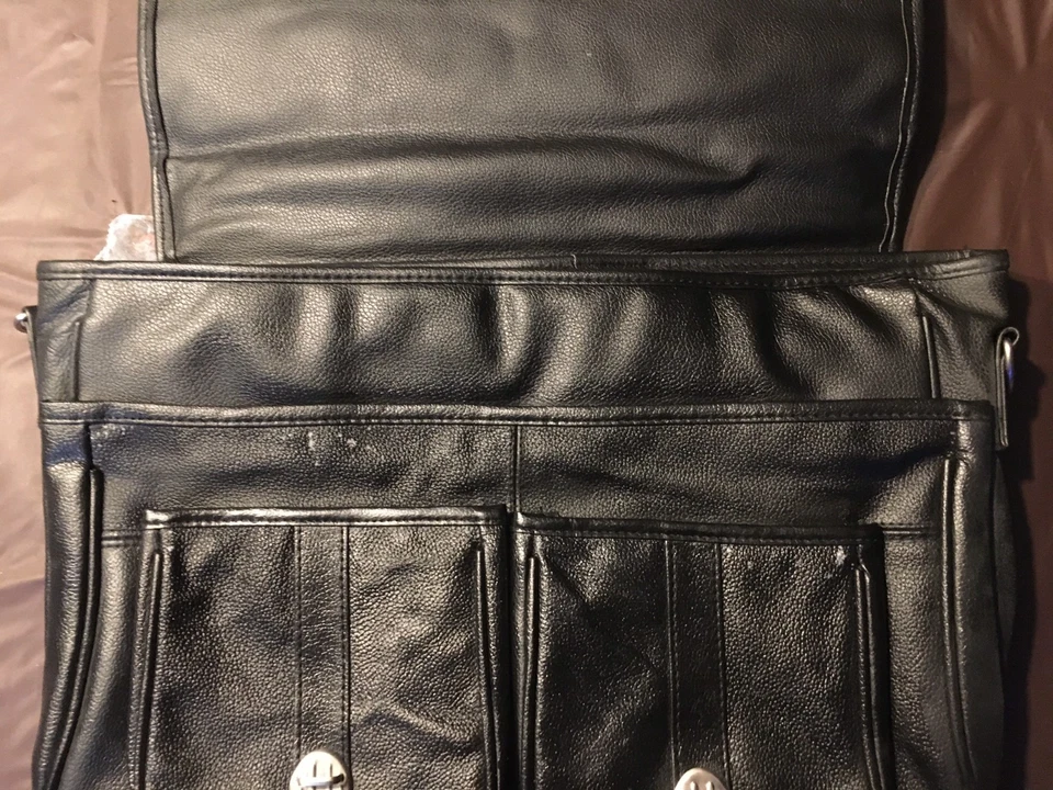 Bolso Maletín Embassy Cuero Negro con Correa Nuevo con Etiquetas Foto 3 de 4