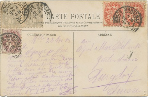 FRANKREICH 1861/1903 9 versch. Bf u Karten meist EF oder MeF, darunter 7 Ausland - Picture 6 of 12