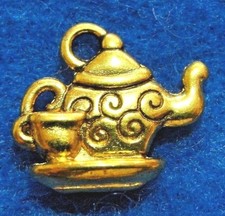 20Pcs. Tibetan Antique Gold TEAPOT  CUP Charms Pendants Jewelry Findings PR128