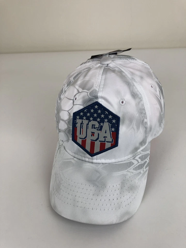 KRYPTEK  QUICK WICK, QUICK Cool AND QUICK DRY WHITE HAT NWT USA LOGO 4th of July - Image 2 of 4