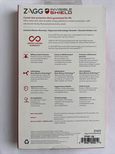 ZAGG ScreenProtector for iPhone 7 /8 SE 2020 Full Screen HD Dry InvisibleShield - Picture 5 of 5