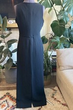 Stunning Vintage Laura Ashley Black Maxi Dress size 12, Occasion Party