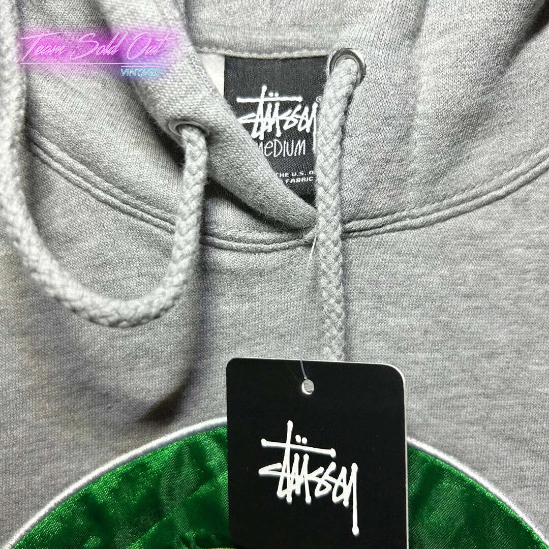 Vintage New Stussy Grey SS Link Hoodie Medium | eBay