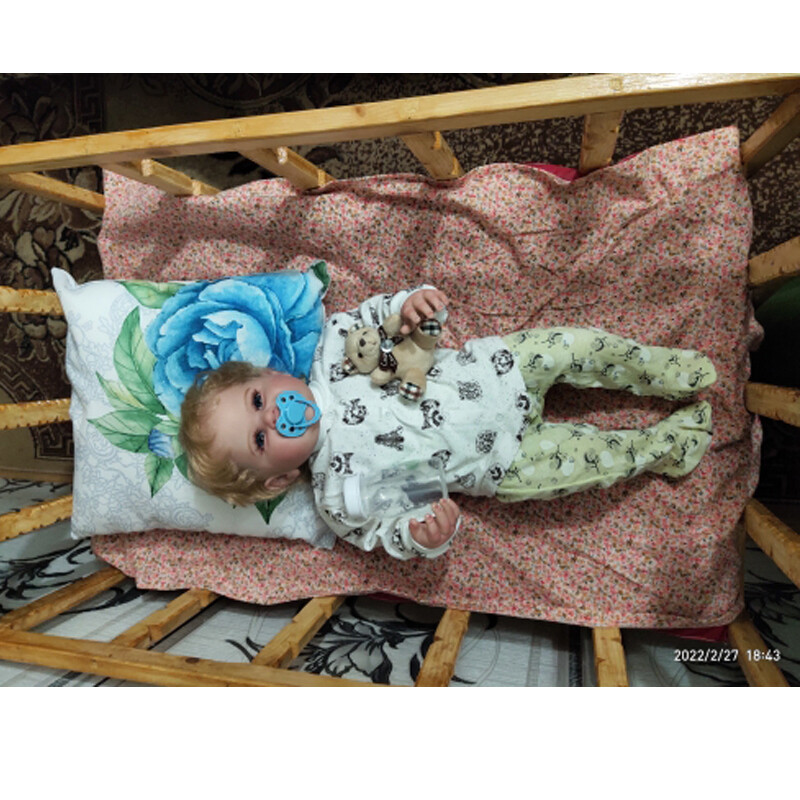 55cm Reborn Realistic Smiling Baby Doll Lifelike Doll Newborn Baby Boy