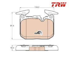 Brake pad set, disc brake Cotec TRW GDB1943 for BMW 1 Series