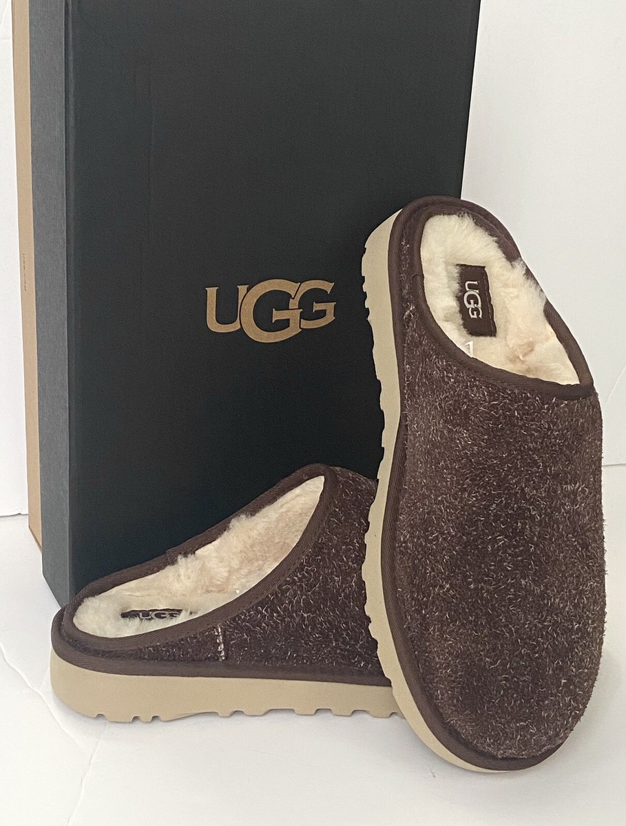 UGG Men\'s Size 12 Classic Slip-On Shaggy Suede Slippers Burnt Cedar NEW!! UGG Men main image 2