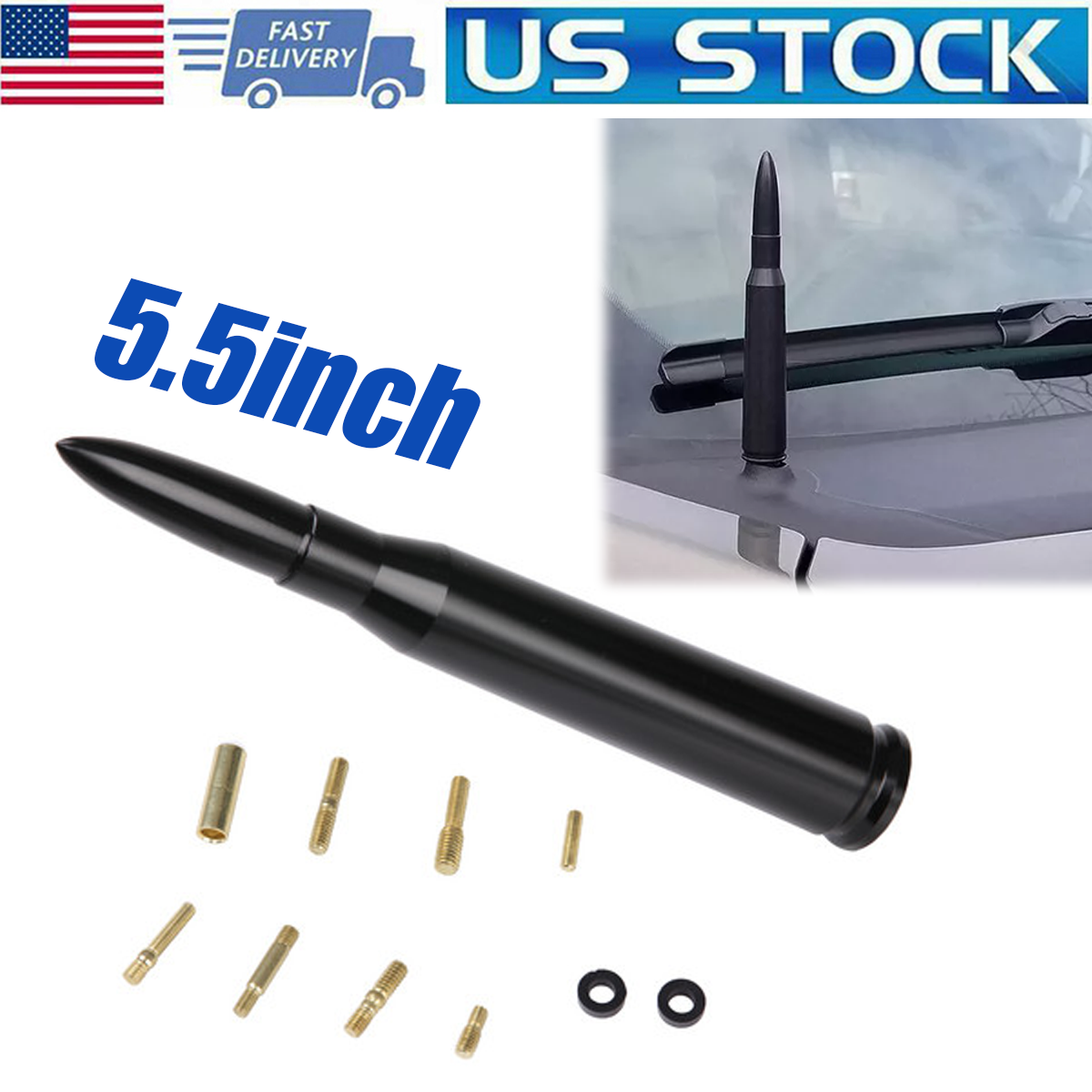 Black Bullet Antenna for Dodge RAM 1500 2500 3500 4500 Pickup Trucks