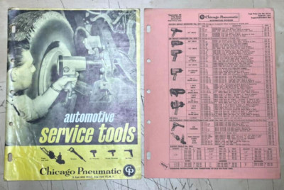 Vtg 1963 Chicago Pneumatic Auto Service Tools Catalog SP-3029-11 and Price List