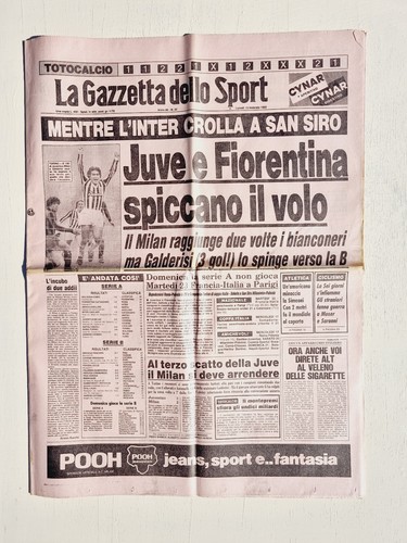 GAZZETTA DELLO SPORT 15 FEBBRAIO 1982 JUVENTUS-MILAN 3-2 GALDERISI - CAVESE 5-1 - Zdjęcie 1 z 1