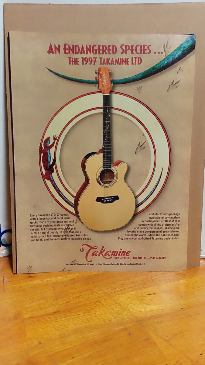 TAKAMINE 1997 LTD GUITAR PRINT AD 11 X 8.5 05097 | eBay