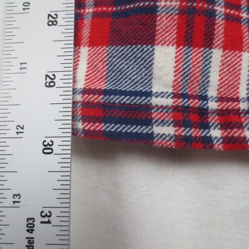 VTG 70s Wrangler Bell Bottoms Mens 32x32 (Actual 29x30) Red Plaid Flared USA - Picture 5 of 12