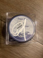 MIKHAIL SERGACHEV SIGNED TAMPA BAY LIGHTNING REVERSE RETRO PUCK AUTO JSA COA