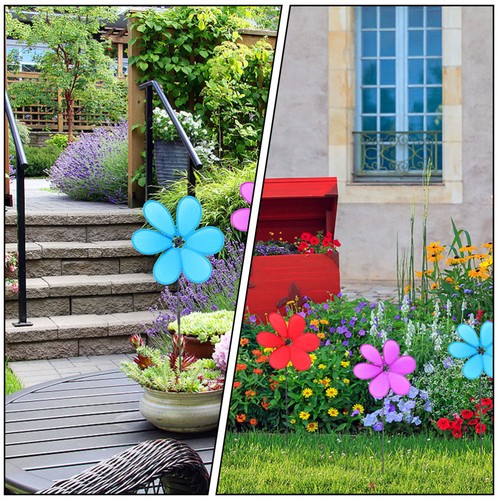 4pcs flower wind Wind Pinwheels Windmill Lawn Yard Decor Kids - Picture 10 of 12