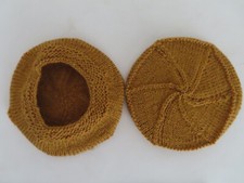 vetement poupée moderne ou ancienne tour tete 24 a 28 cm chapeau  beige NEUF