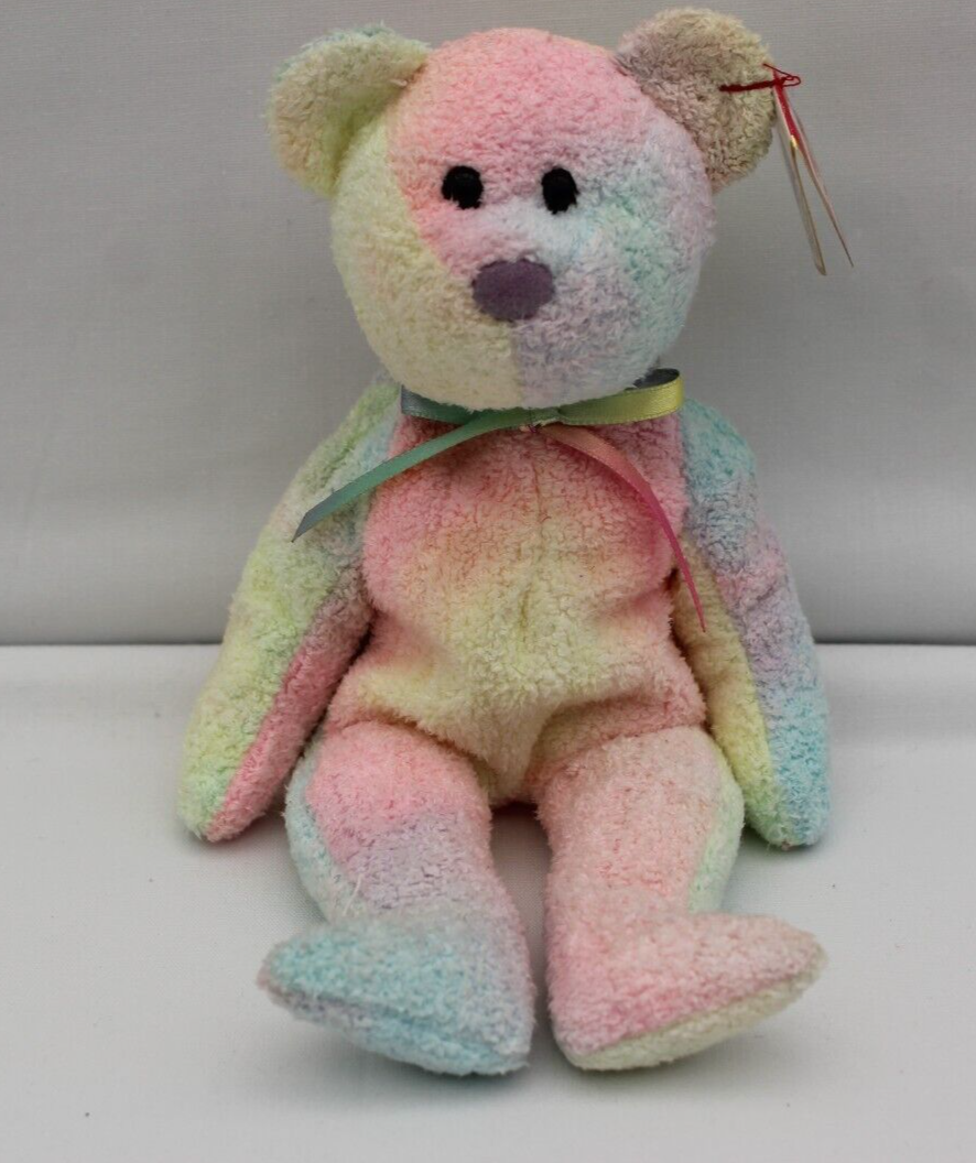 ty beanie babies bears Groovy with purple nose UK