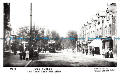 R106090 Old Purley. Die Straßenbahnstation um 1903. Pamlin Prints