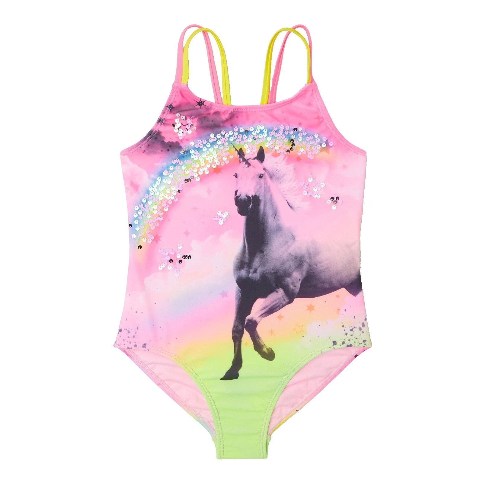 Unicornio Niñas Traje de baño de una pieza de tamaño regular para Niñas