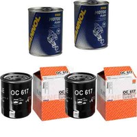 2X Original Mahle / Knecht ÖLfilter OC 617 + 2X SCT Motor Flush MotorspüLung