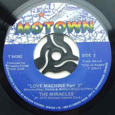 The Miracles Love Machine Vinyl Single 7inch Motown