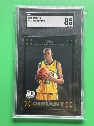 Kevin Durant ~ 2007-08 Topps #112 ~ Seattle Supersonics Rookie ~ SGC 8 💥 - Picture 3 of 3