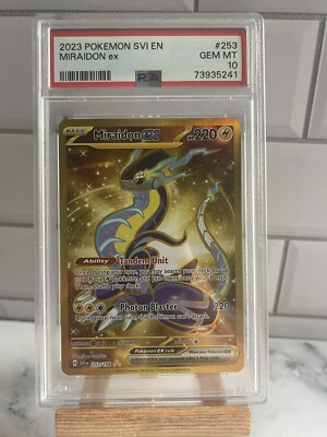 Miraidon ex 253/198 PSA 10 Gold Hyper Rare Pokemon Scarlet Miraidon ex 253/198 PSA 10 Gold Hyper Rare Pokemon Scarlet