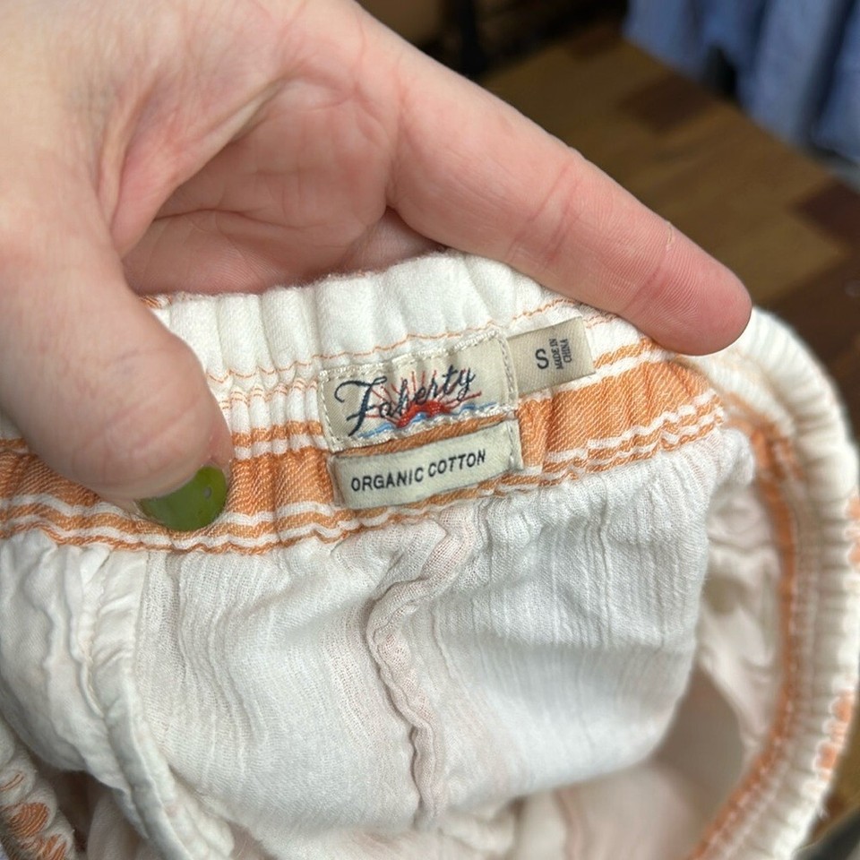 FAHERTY Womens Pants Small Cotton Topanga Clementine Serape Raw Hem