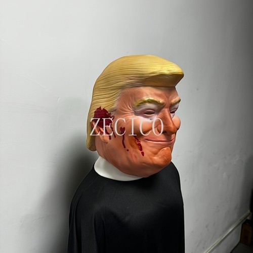 Donald Trump Latex HALLOWEEN Full Head Mask Costume Party New MAGA President - Picture 11 of 13