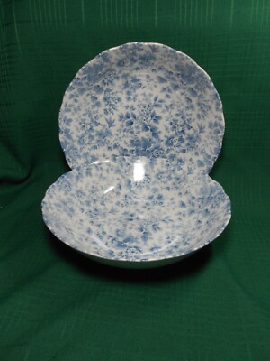 Nikko Fine Tableware 2 Serving Vegetable Bowls Blue Roses