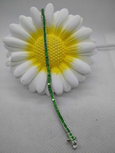 Bracciale Tennis Mini in Argento 925 con Zirconi Verdi Taglio Brillante