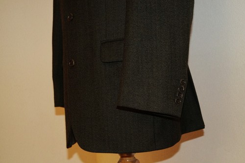 GILBERTO Sakko Gr. 50 Herren grün Fischgräten - Bild 4 von 9