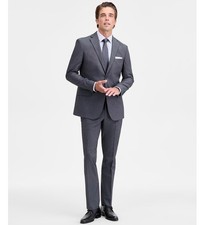  395 NEW DKNY Mens 38S Gray Nested Soft 2 Piece Suit With Dress Pants 31x30