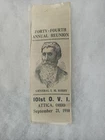 1910 ATTICA OHIO 101st INFANTRY GAR CIVIL WAR GRAND ARMY REPUBLIC REUNION RIBBON