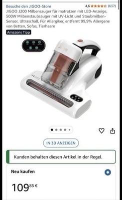 JIGOO J200 Milbensauger für Matratzen wie neu Staubsauger