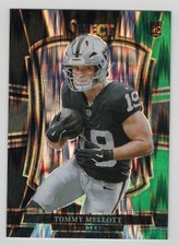 2025 Panini Select #106 Tommy Mellott Black and Green Prizm Shock RC