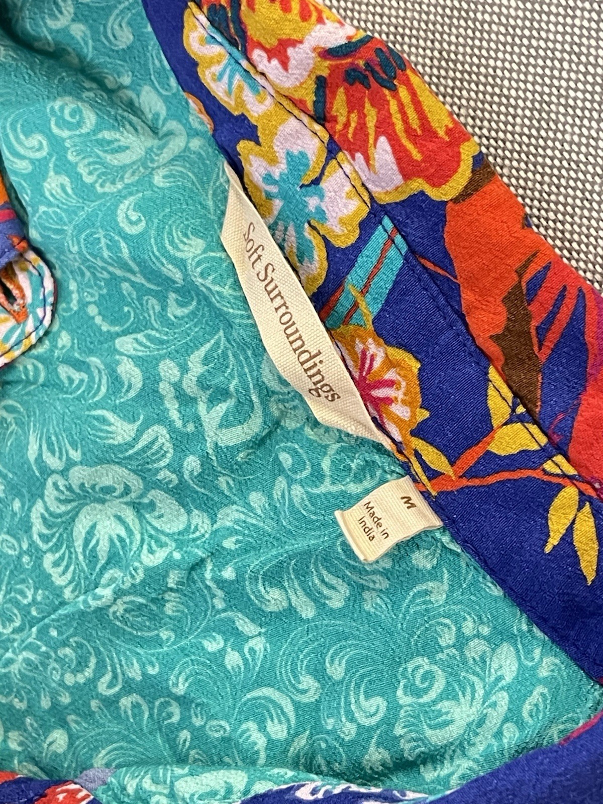 Soft Surroundings Patchwork Floral Button Down | … - image 2