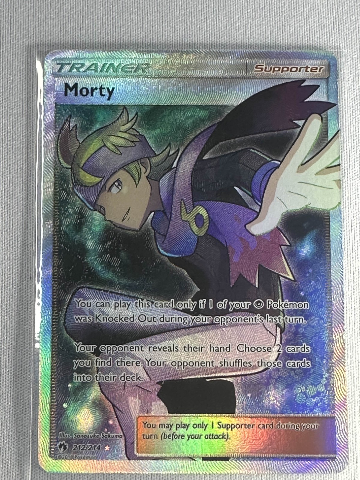 Morty (Full Art) Ultra Rare SM - Lost Thunder 212/214 NM