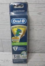 NIB Oral-B FlossAction Electric Toothbrush Replacement Brush Heads 3 Count New
