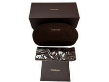 TOM Ford Authenticated Hard Brown Glasses Case with Cleaning Cloth, new