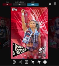 DIGITAL Topps WWE Slam 25 BOLT Red Relic - IVY NILE