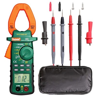 Accuracy Clamp Multimeter NCV LED Light AC DC Current Home