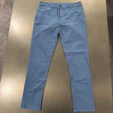 ASOS Light Blue Slash Pocket Flat Front Button Fly Pants 36x32