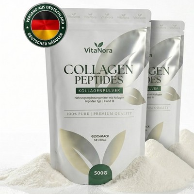 2x Kollagen Pulver 500g Bioaktiv Collagen Peptide Typ 1 2 3